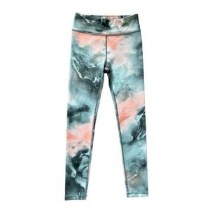 Athleta girl, high-rise, printed chitchat leggings xL 14 tie die